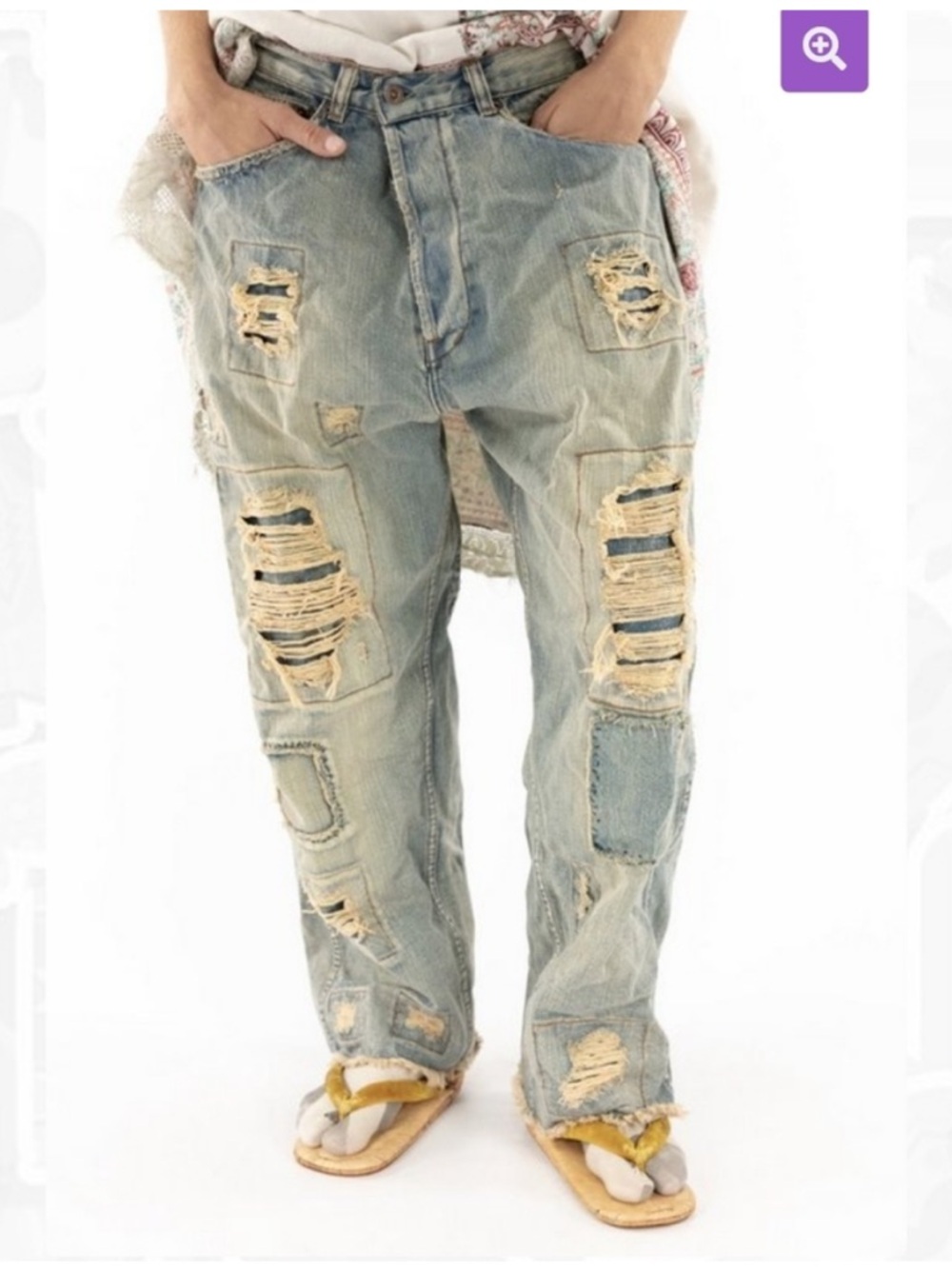 Magnolia Pearl Miner 213 Denim in Washed Indigo OSFM - Picture 11 of 13